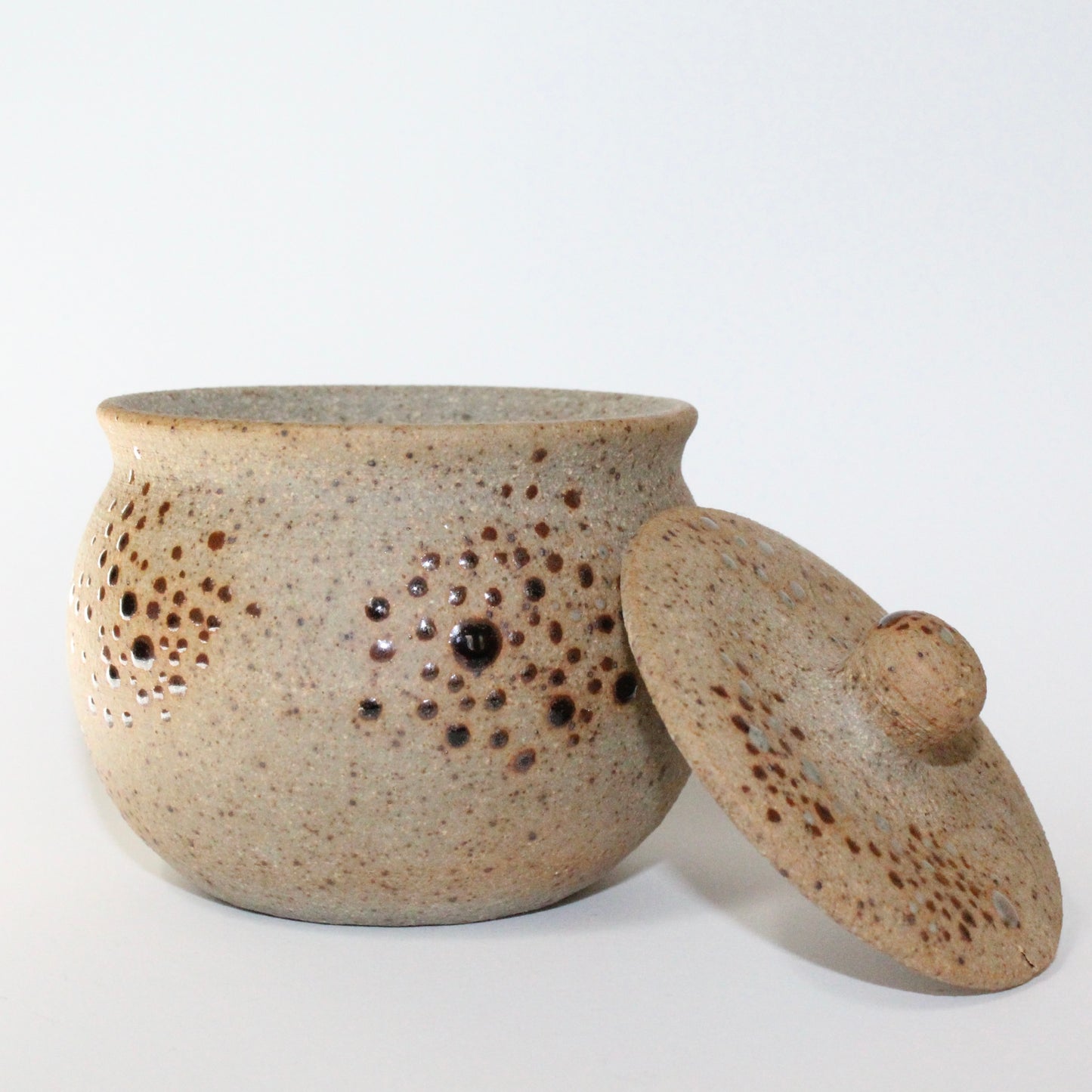 Speckled & Spotted Lidded Jar